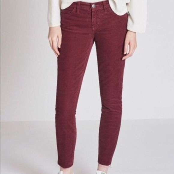 Current/Elliott stiletto cropped corduroy pants - Picture 1 of 6